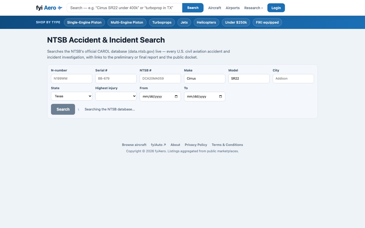 fyiAero ntsb