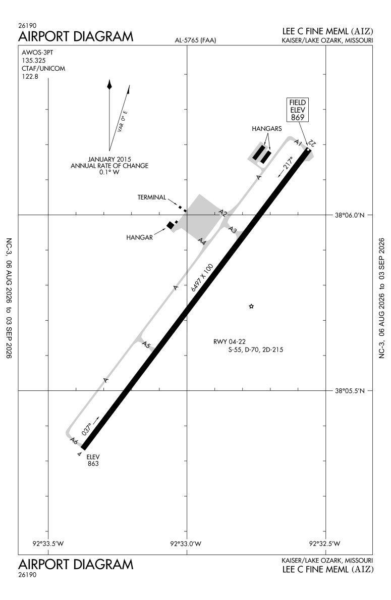 KAIZ airport diagram