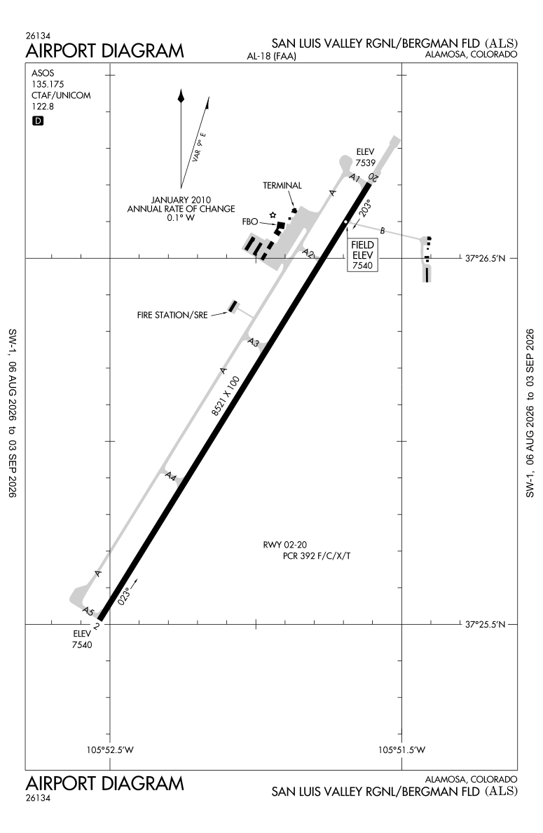 KALS airport diagram