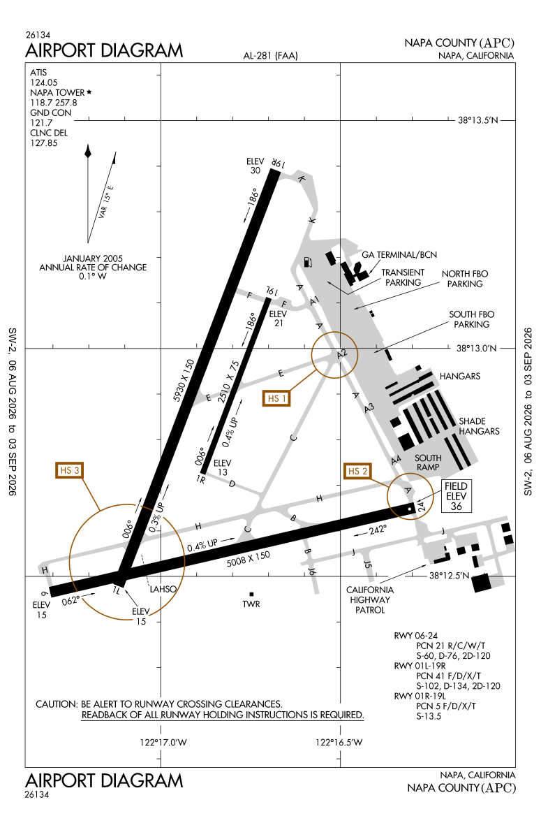 KAPC airport diagram
