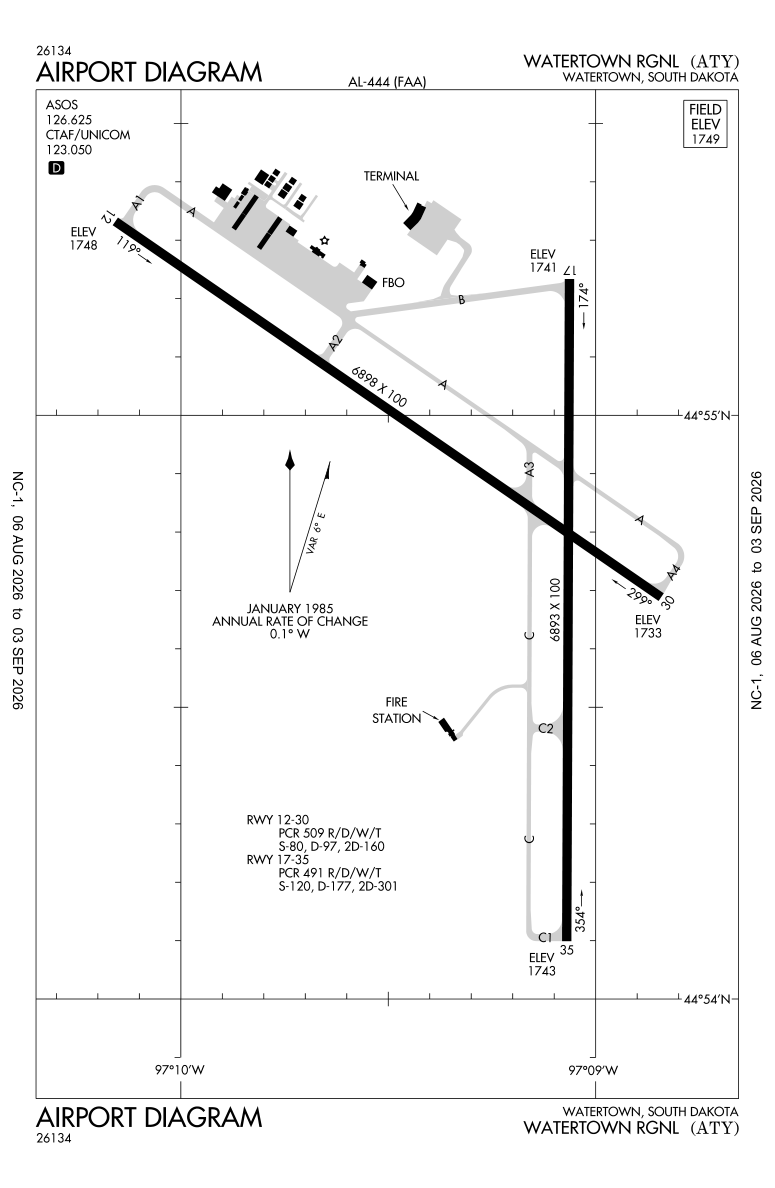 KATY airport diagram