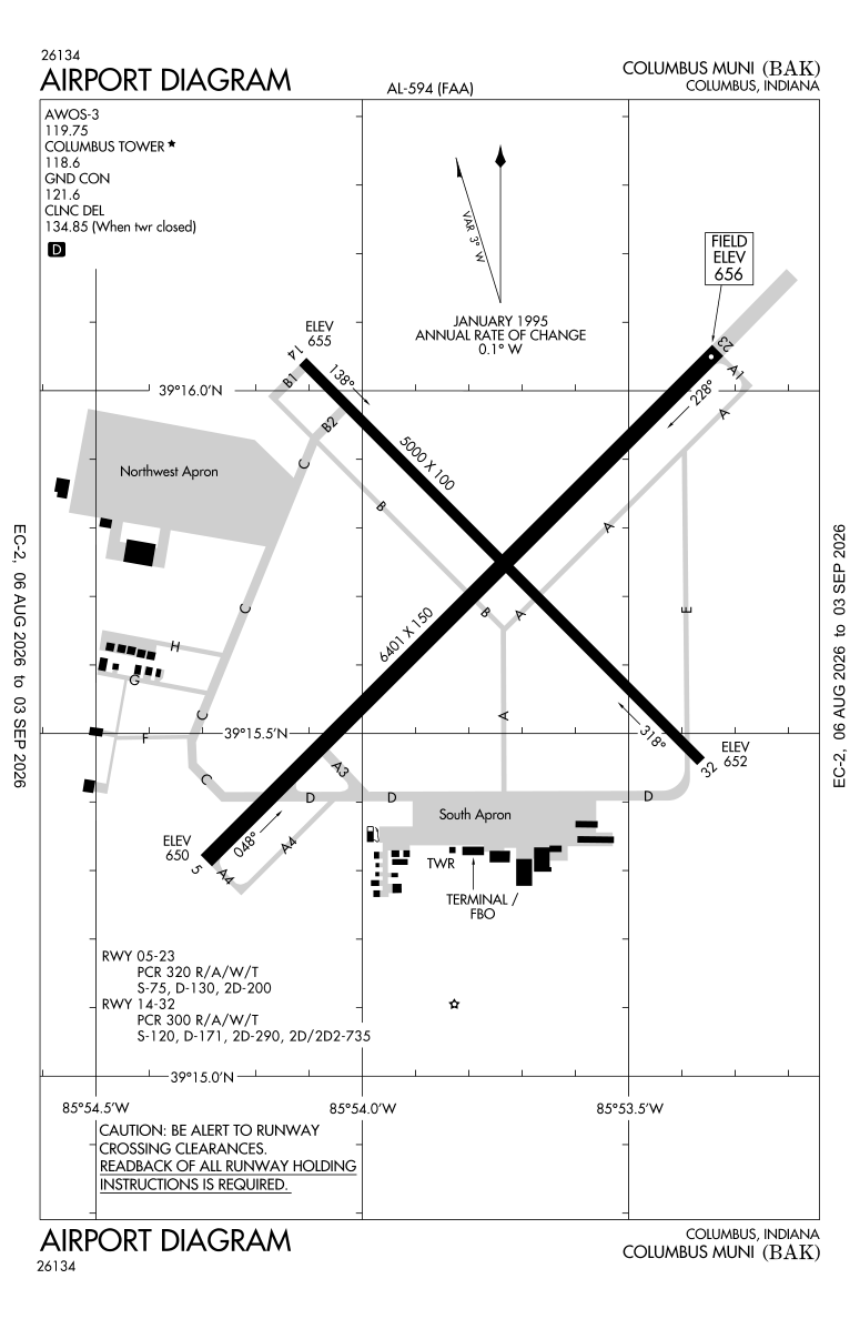 KBAK airport diagram