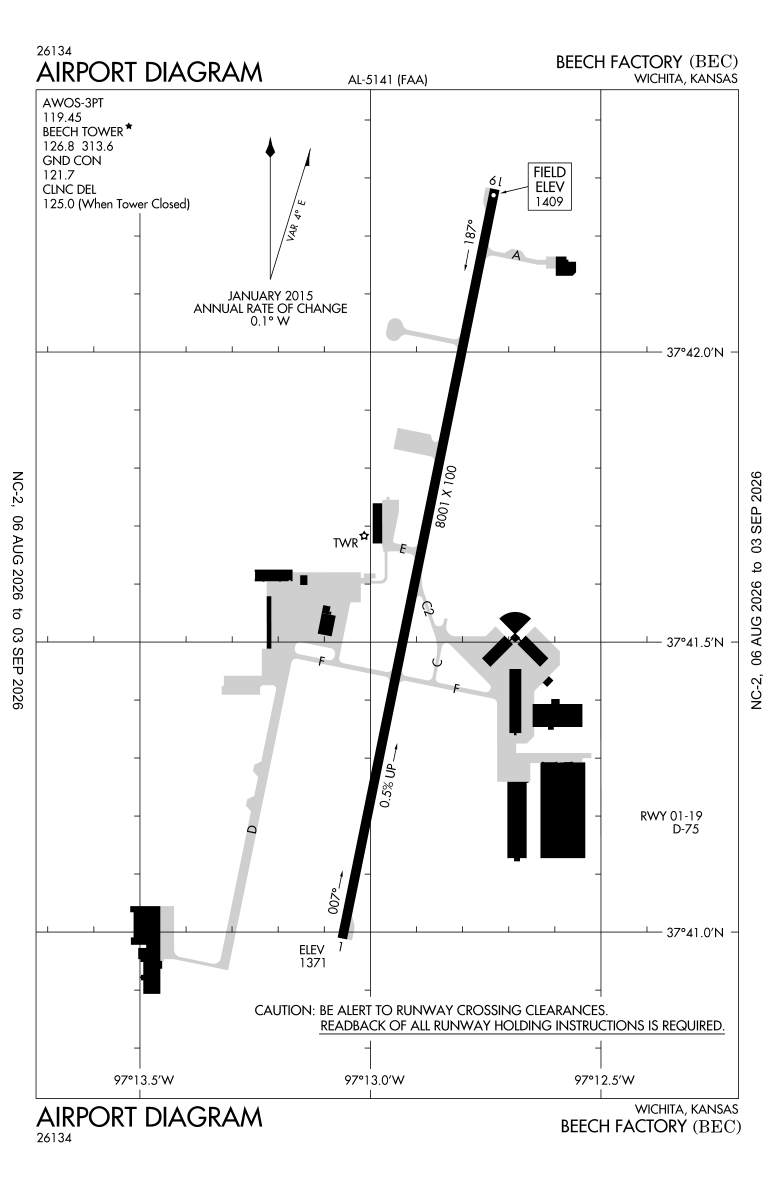 KBEC airport diagram