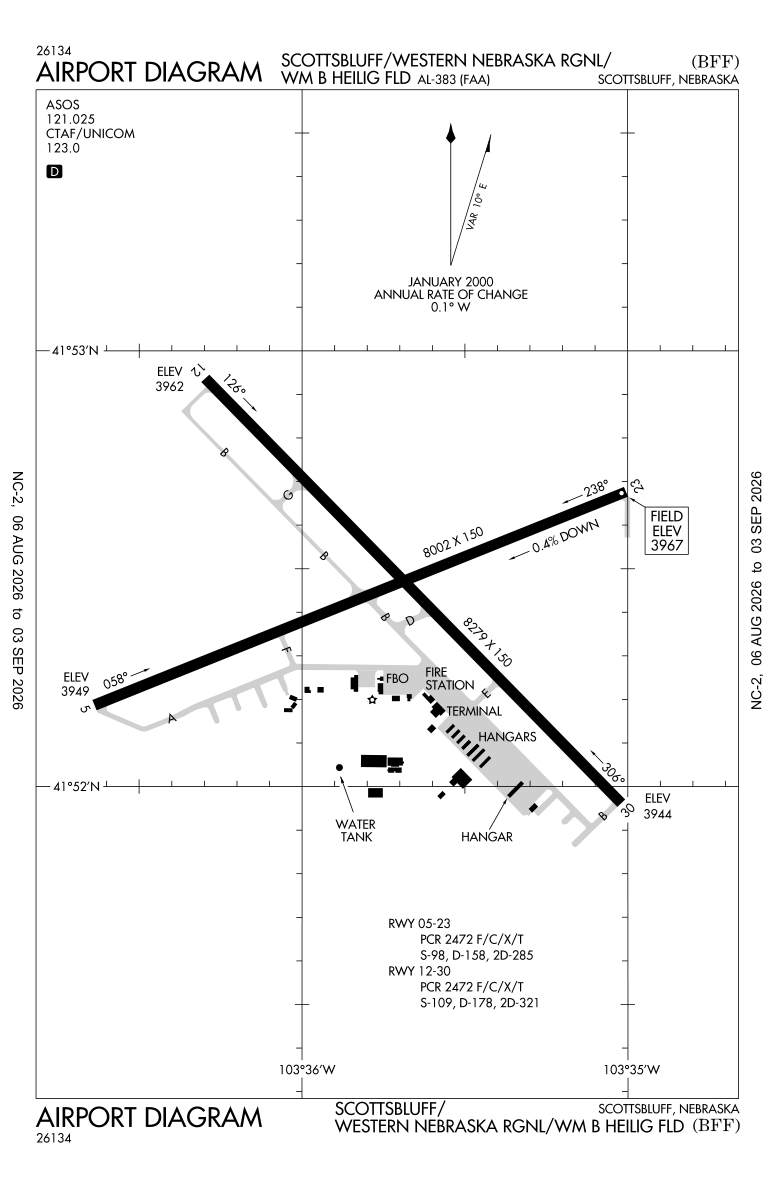 KBFF airport diagram