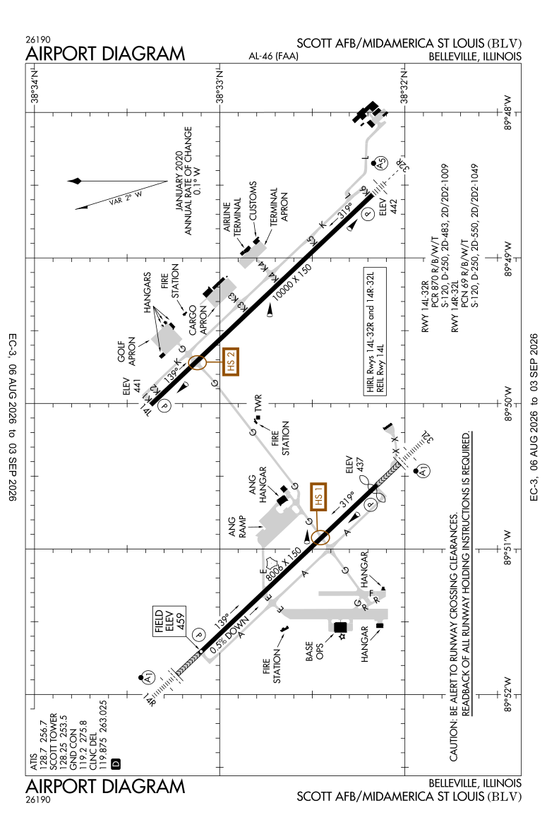 KBLV airport diagram