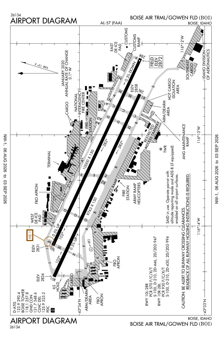 KBOI airport diagram