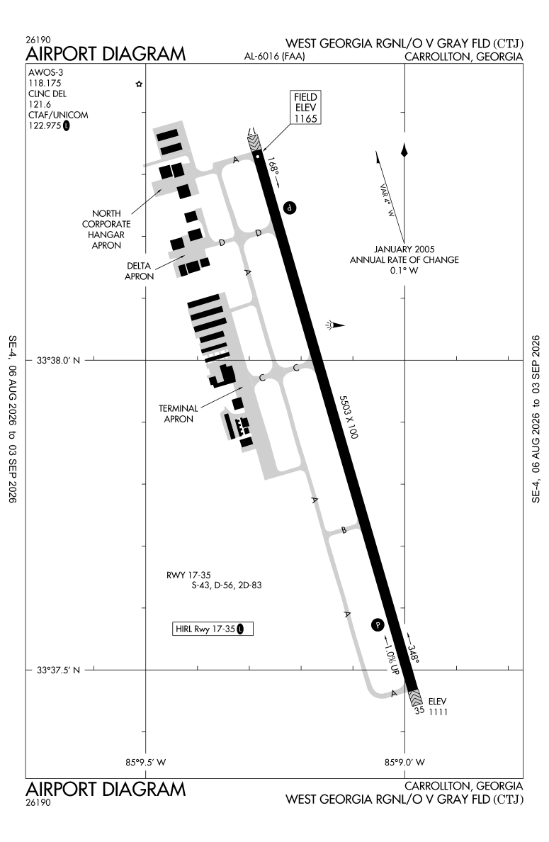 KCTJ airport diagram
