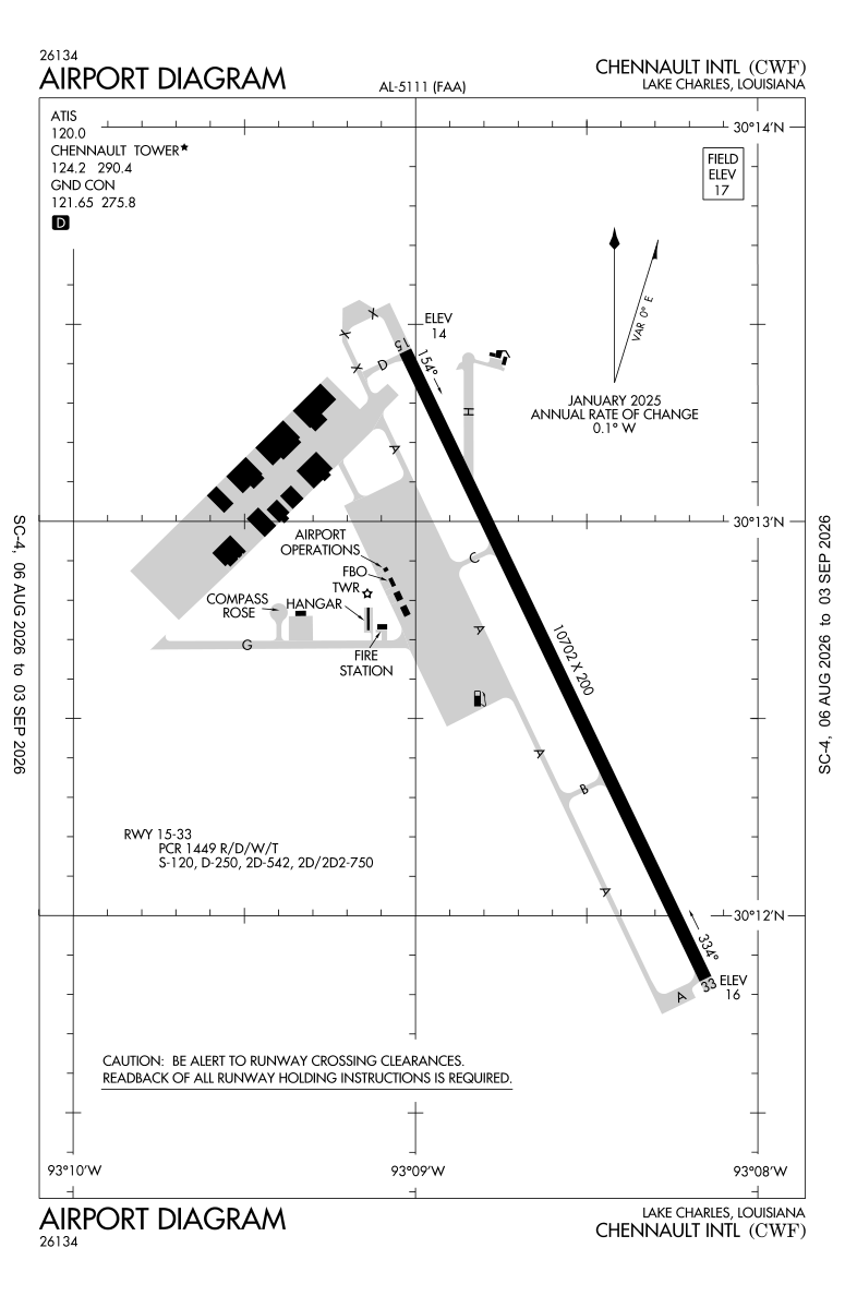 KCWF airport diagram