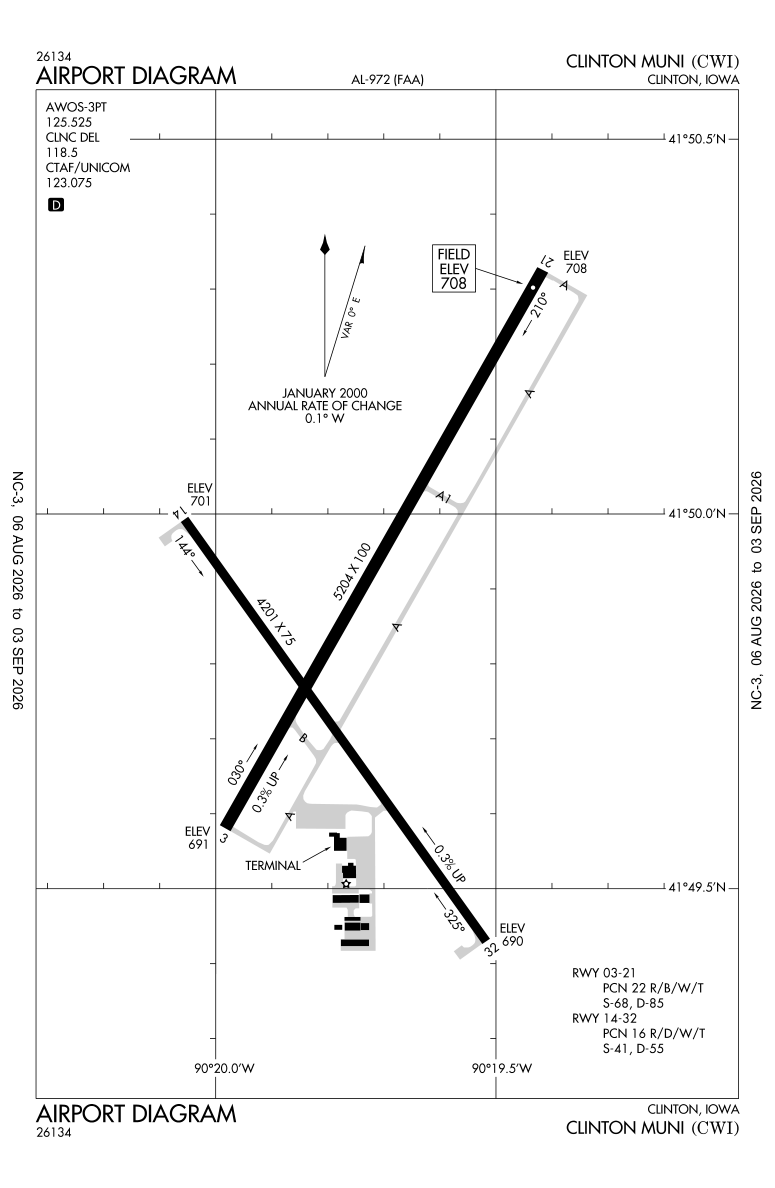 KCWI airport diagram