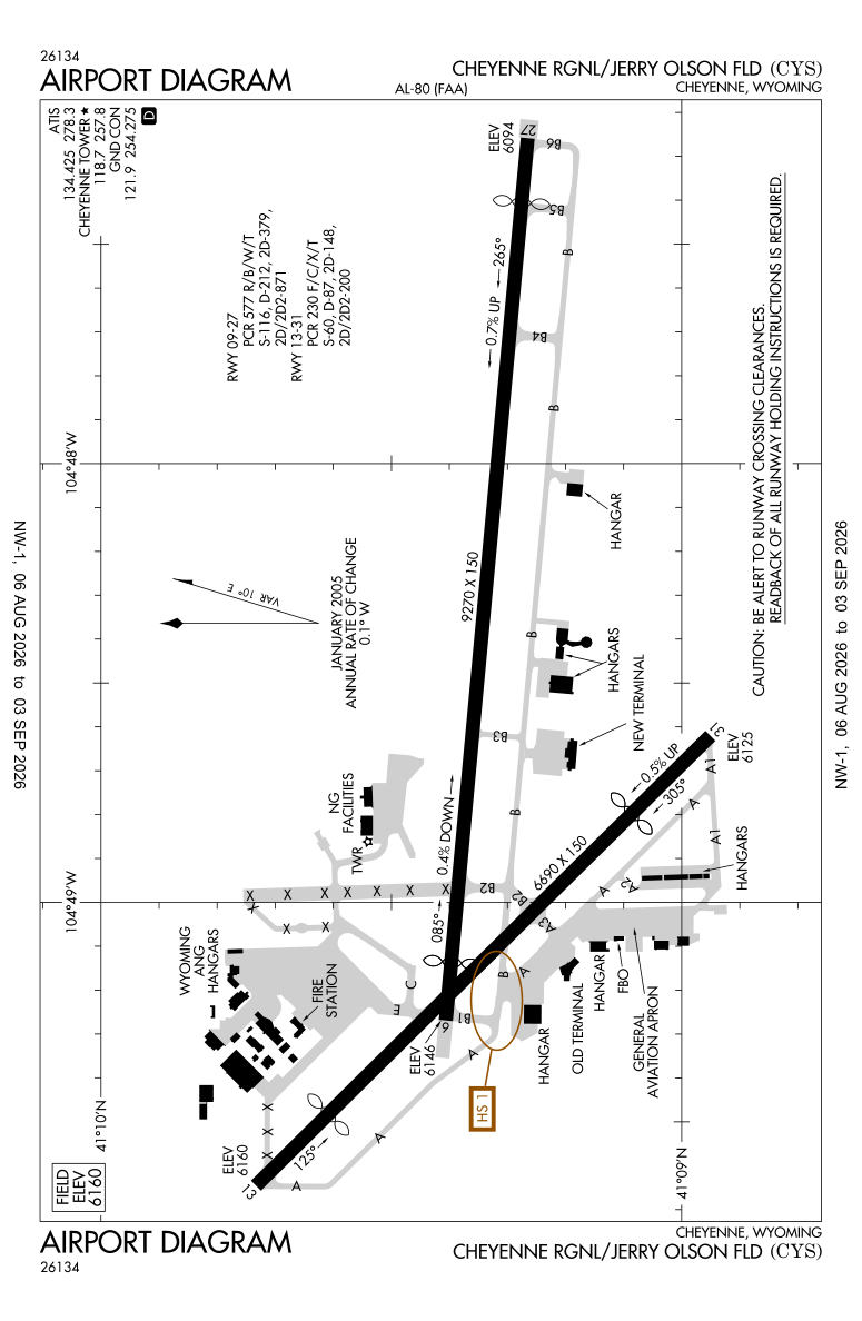KCYS airport diagram