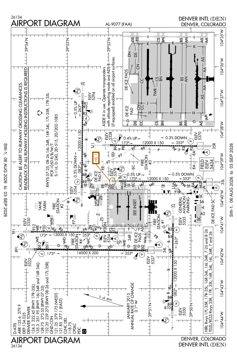 KDEN airport diagram
