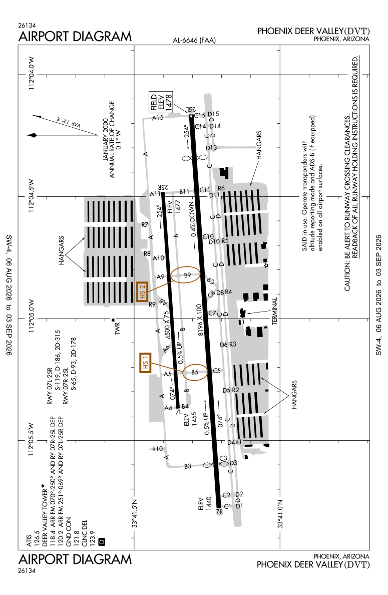 KDVT airport diagram