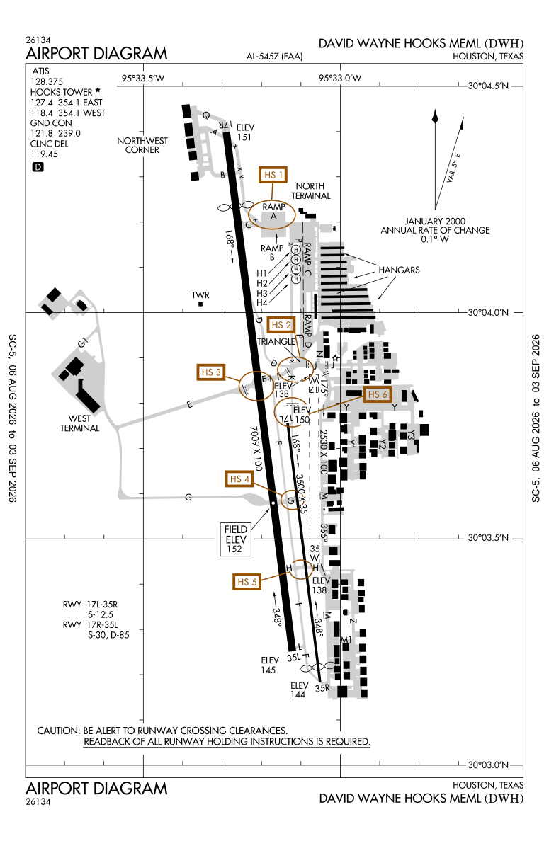KDWH airport diagram