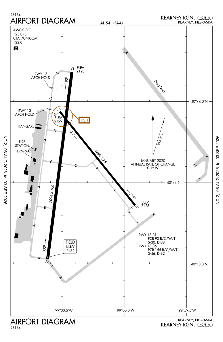 KEAR airport diagram