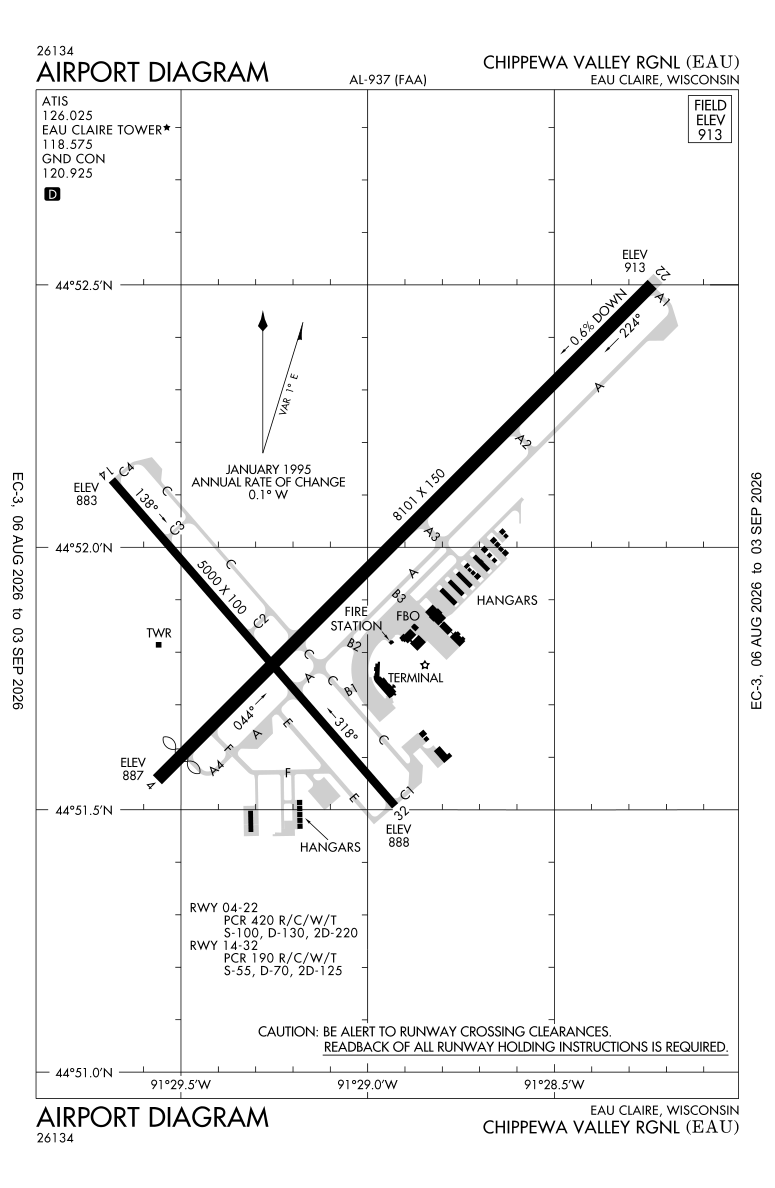KEAU airport diagram