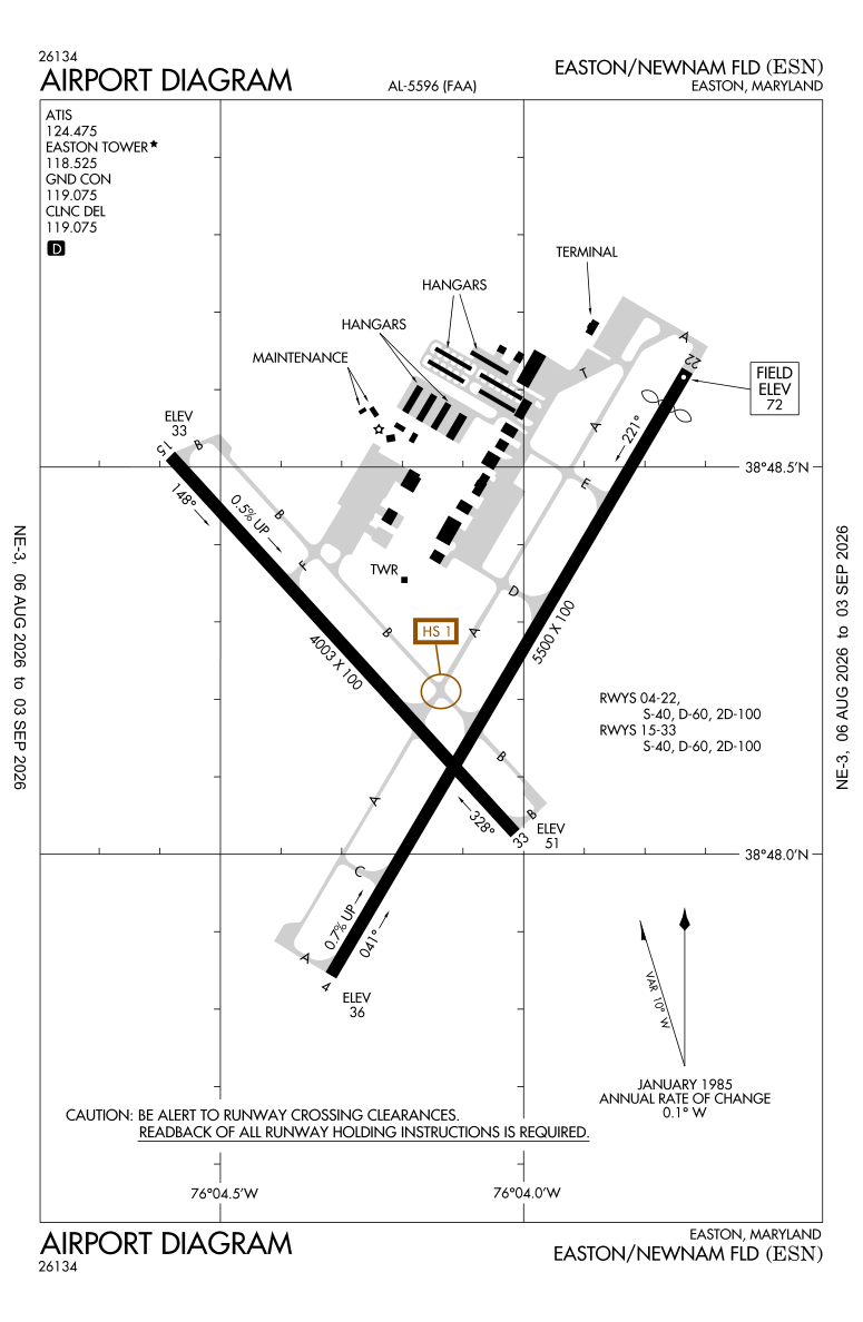 KESN airport diagram