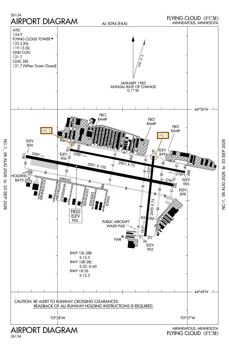 KFCM airport diagram