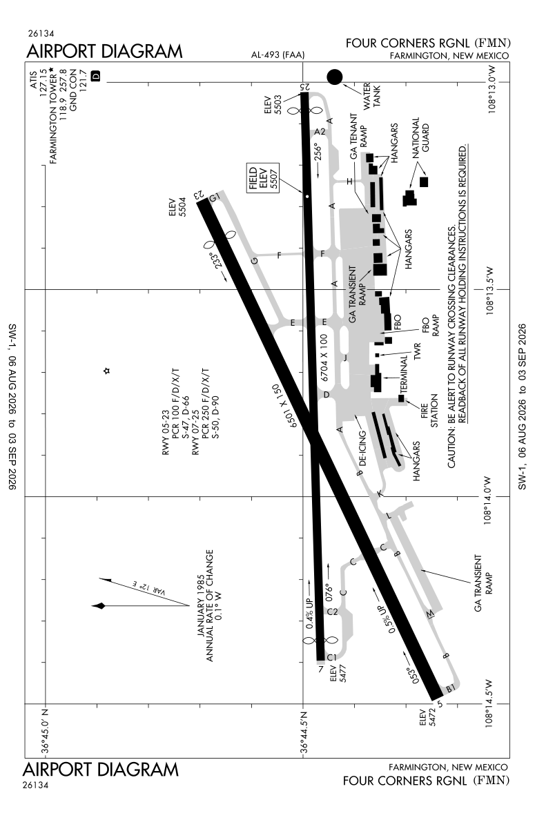 KFMN airport diagram