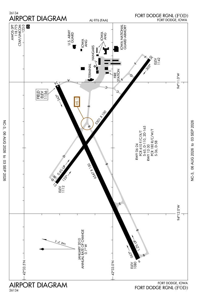 KFOD airport diagram