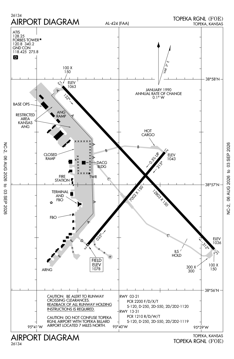 KFOE airport diagram