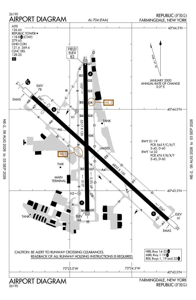 KFRG airport diagram