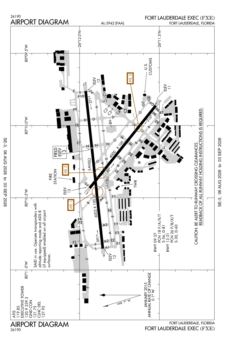 KFXE airport diagram