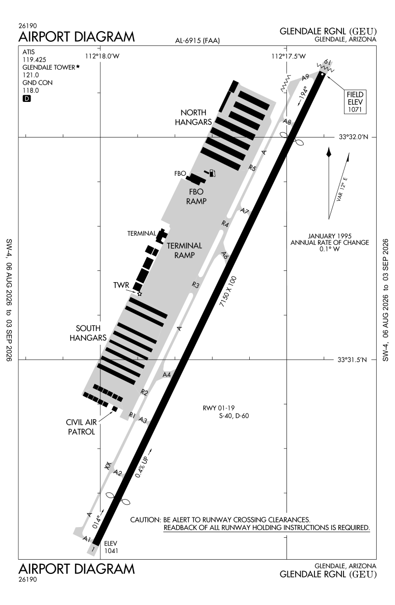KGEU airport diagram