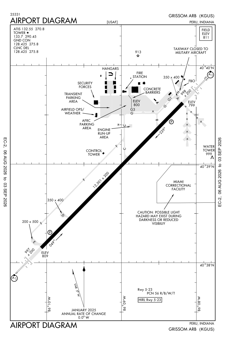 KGUS airport diagram