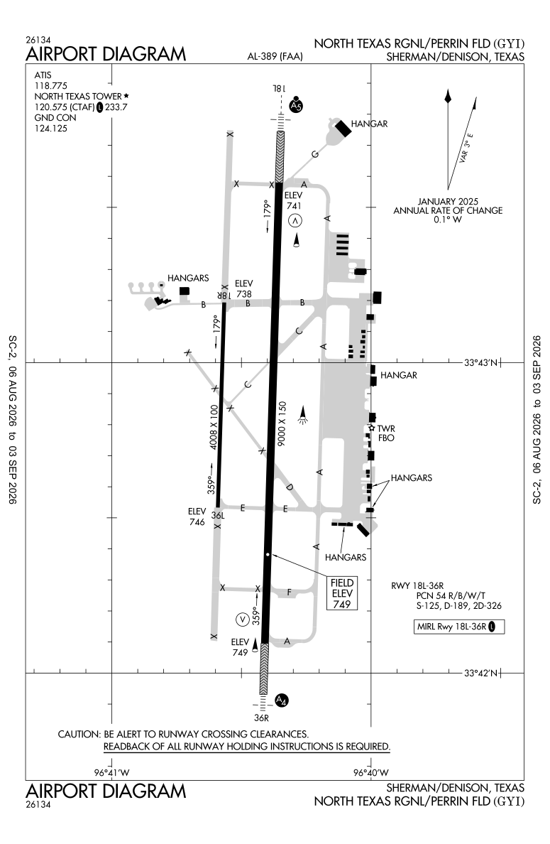 KGYI airport diagram
