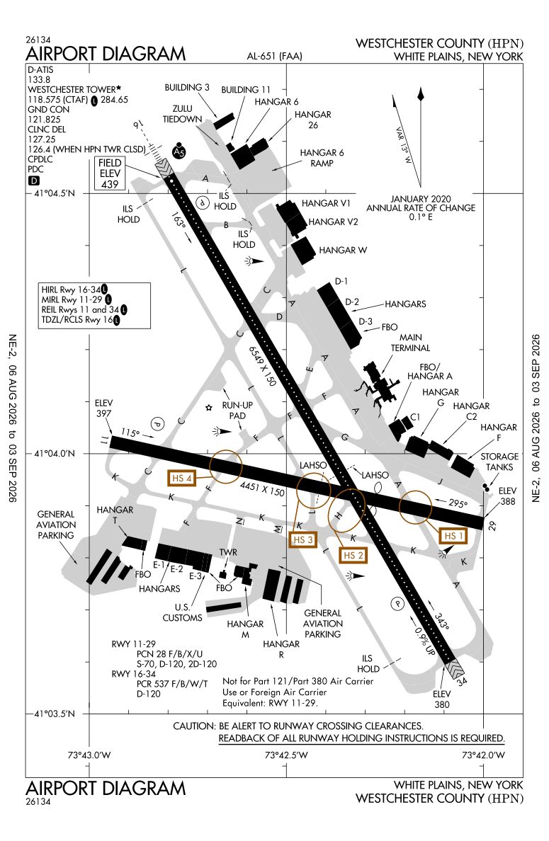 KHPN airport diagram