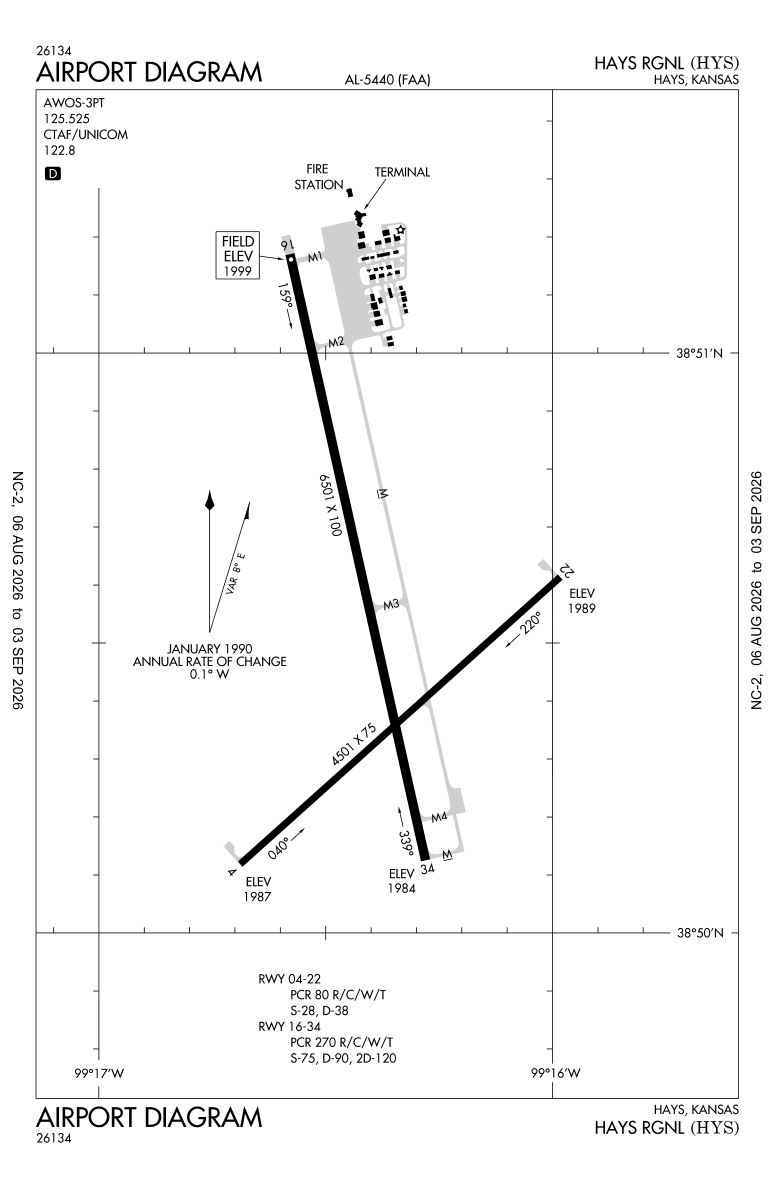 KHYS airport diagram