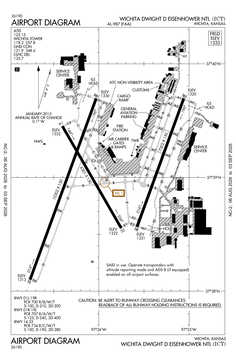 KICT airport diagram