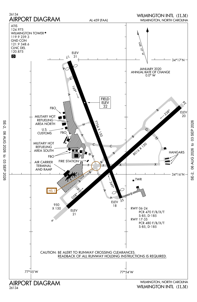 KILM airport diagram