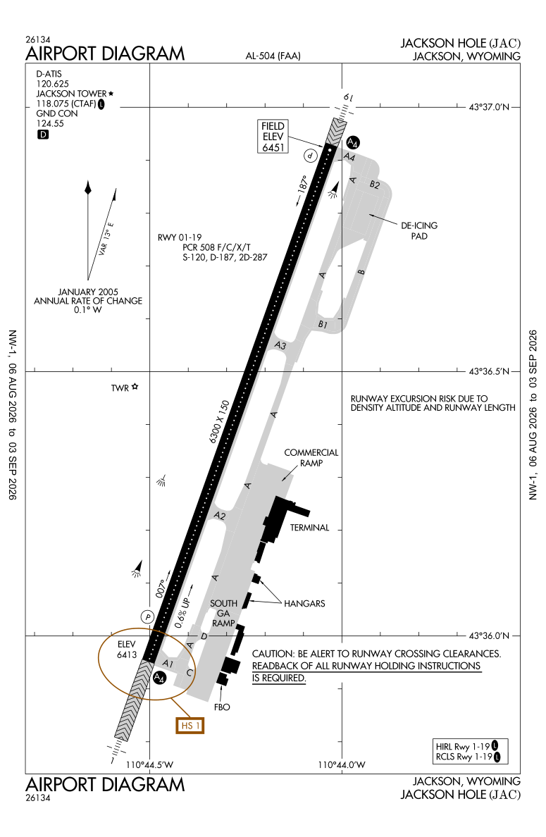 KJAC airport diagram