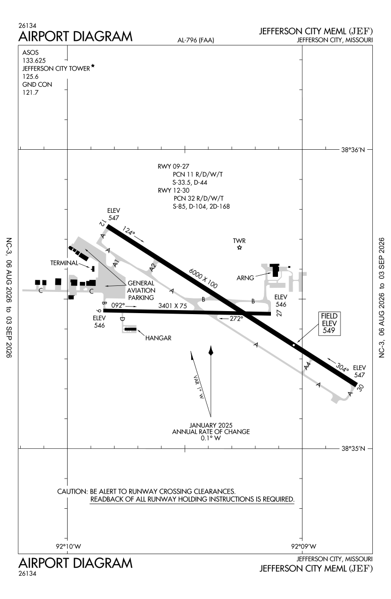 KJEF airport diagram