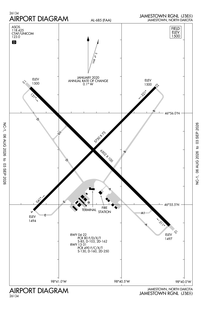 KJMS airport diagram