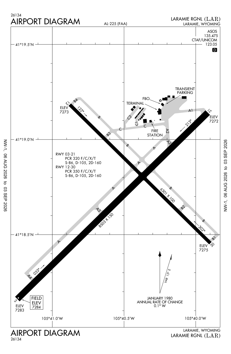 KLAR airport diagram