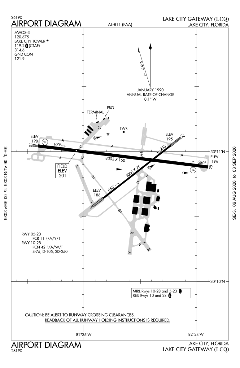 KLCQ airport diagram