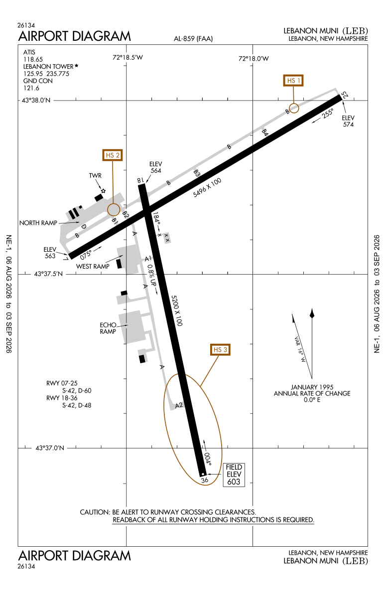 KLEB airport diagram