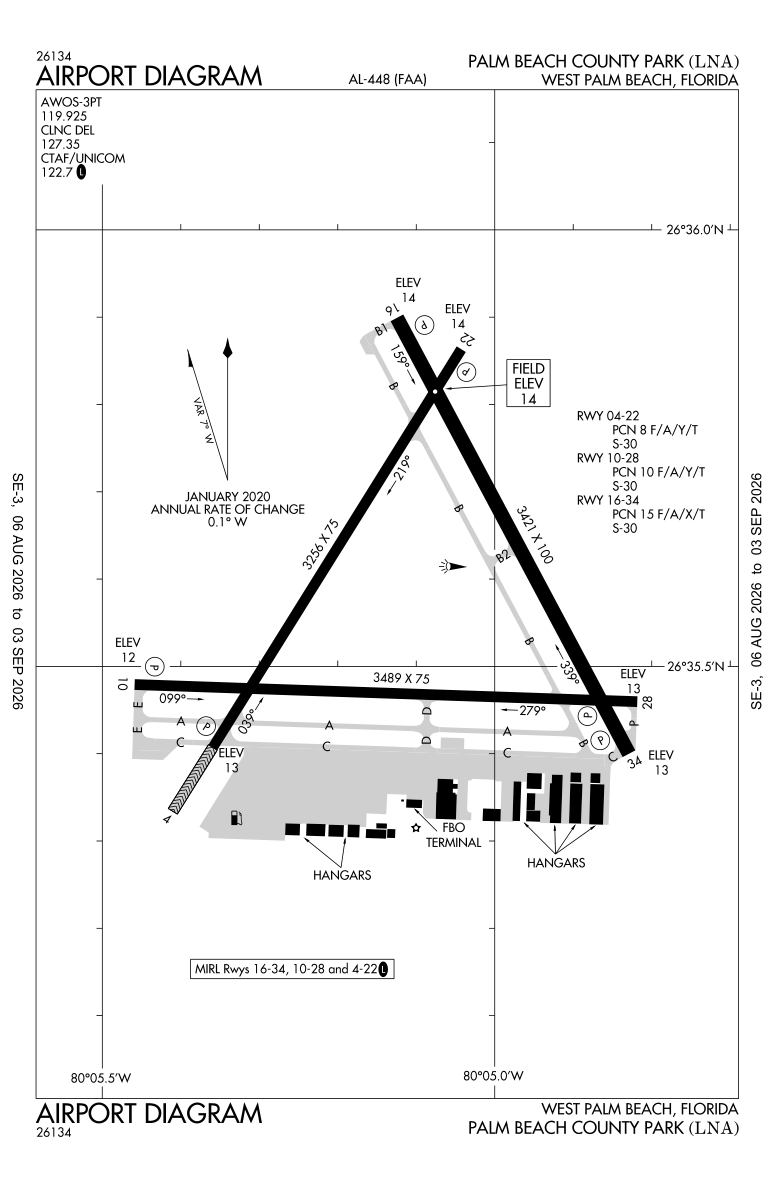 KLNA airport diagram