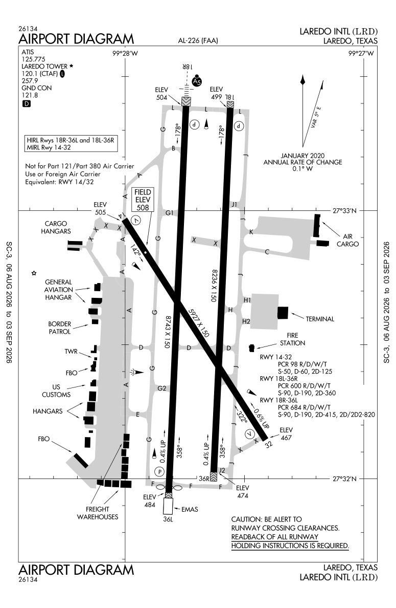 KLRD airport diagram
