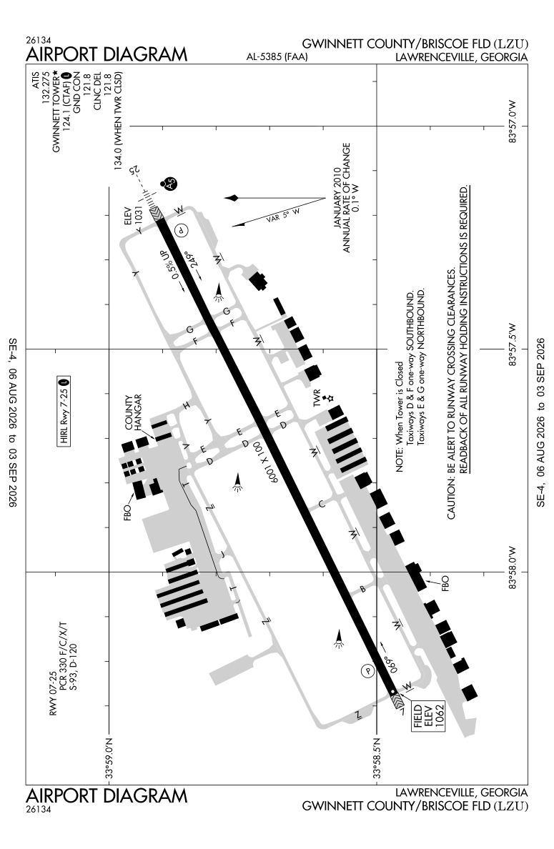KLZU airport diagram