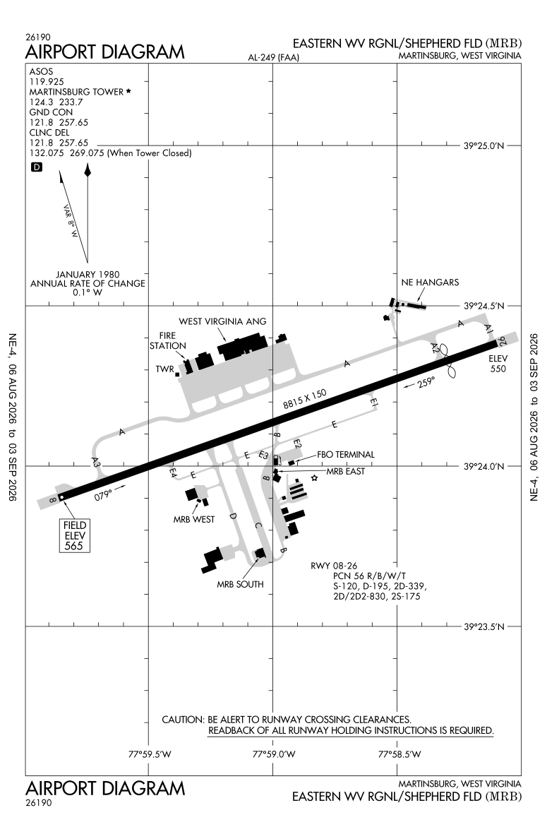 KMRB airport diagram