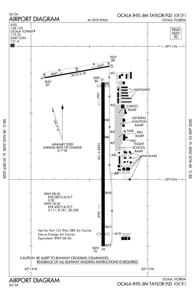KOCF airport diagram