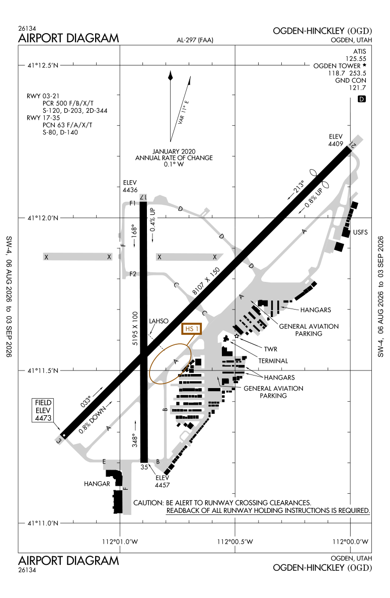 KOGD airport diagram