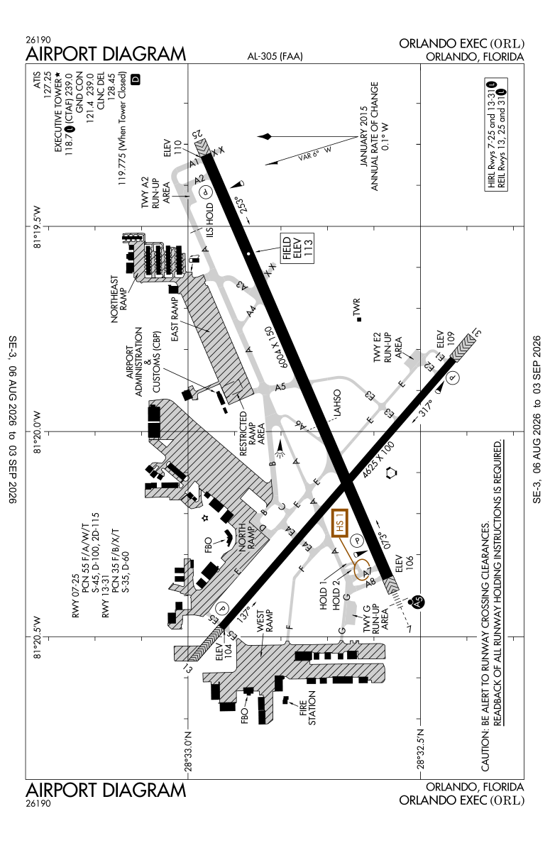 KORL airport diagram