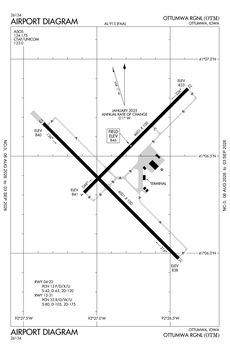 KOTM airport diagram