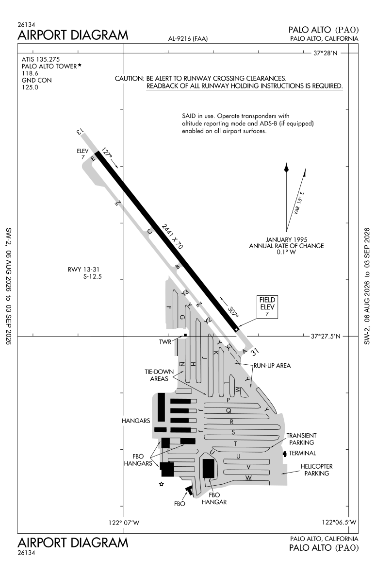 KPAO airport diagram