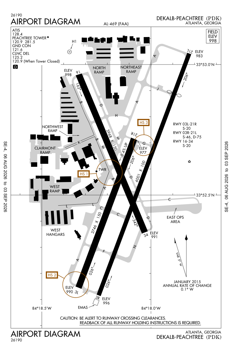 KPDK airport diagram