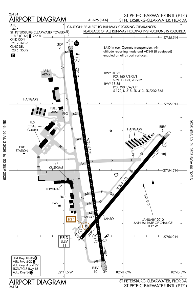 KPIE airport diagram